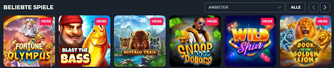 Spielkatalog im Online Casino – Slots, Tischspiele und Live-Casino auf einer Seite